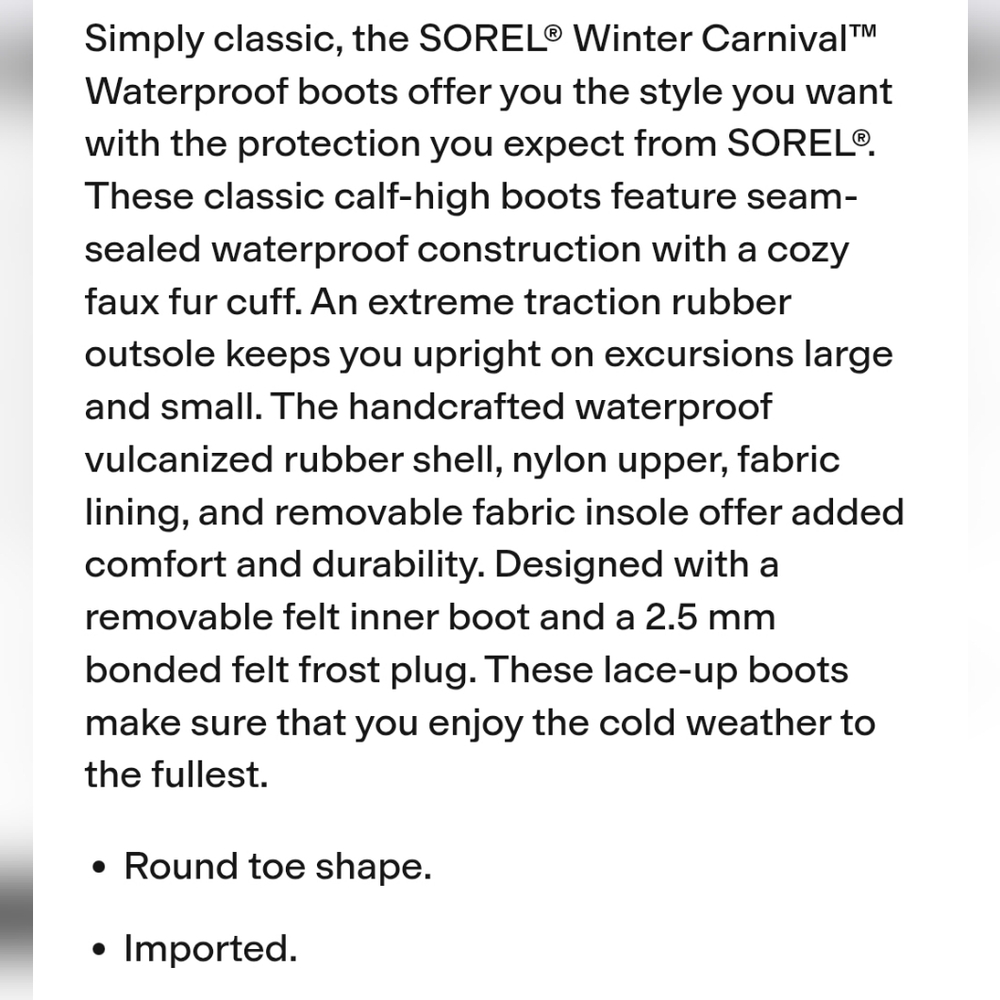 Sorel Winter Carnival Waterproof Boots - black - Picture 5 of 13